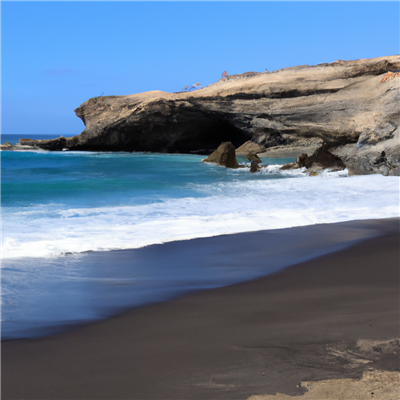 Playa de Ajuy: Het zwarte zandstrand en de grotten van het pittoreske vissersdorpje Fuerteventura.